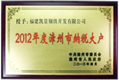 Large taxpayer in Zhangzhou City in 2012